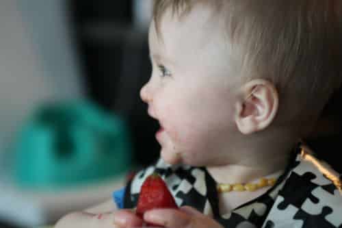 Photo - allergène fraise dans l'alimentation de bébé