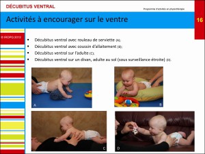 Activités à encourager sur le ventre